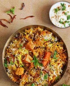 Veg. Biryani (with Raita)